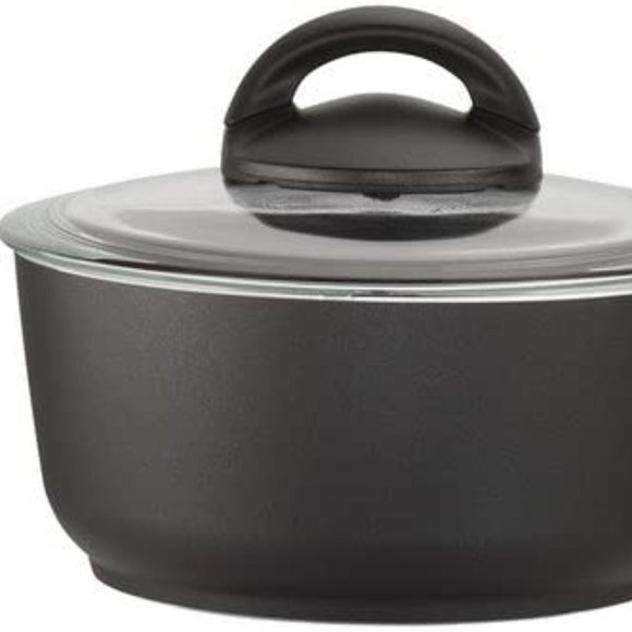 Ballarini Pisa Forged Aluminum Nonstick Saucepan with Lid, 1.4-Quart,  BLACK - Picture 4 of 7